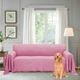 thumbnail image 6 of Sanmadrola Sofa Cover, Couch Covers for 3 Cushion Couch Sofa, Sectional Couch Covers for L Shaped Couch Cover, Living Room Sofa Throws Sofa Slipcovers for Pets, Kids (71"x 134",XL Sofa, Pink), 6 of 10