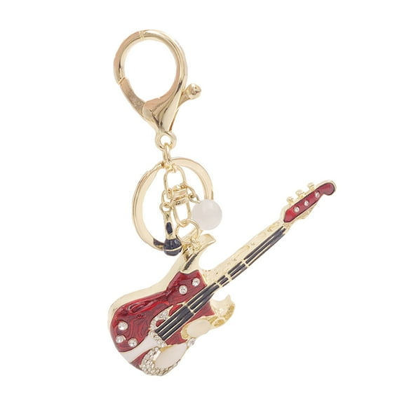 LITINKIMI Sophisticated Design Guitar Keychain 1Set 3.3X1.4X0.4In