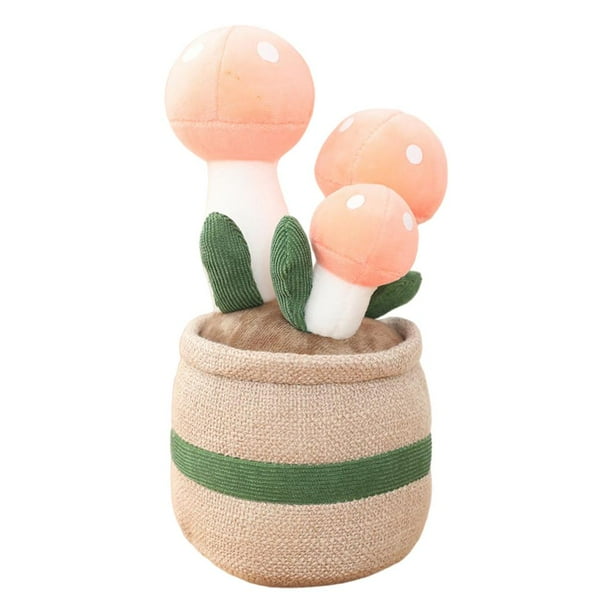 Peluches Rellenos Muñeca Suave Sunnimix Decoración para El Hogar Hongo Rosa Claro Juguetes de peluche rellenos