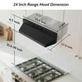 thumbnail image 6 of FIREGAS Black Range Hood 24 inch Under Cabinet Range Hood with 2 Speed Exhaust Fan,Ducted/Ductless Convertible,Rocker Button Control,300 CFM,Aluminum Filter, 6 of 11