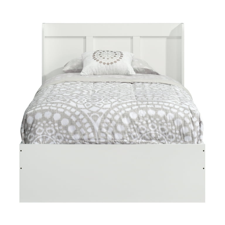 【奥村】PWサーバー ホワイト Sauder Parklane Twin Platform Bed, Soft White Finish