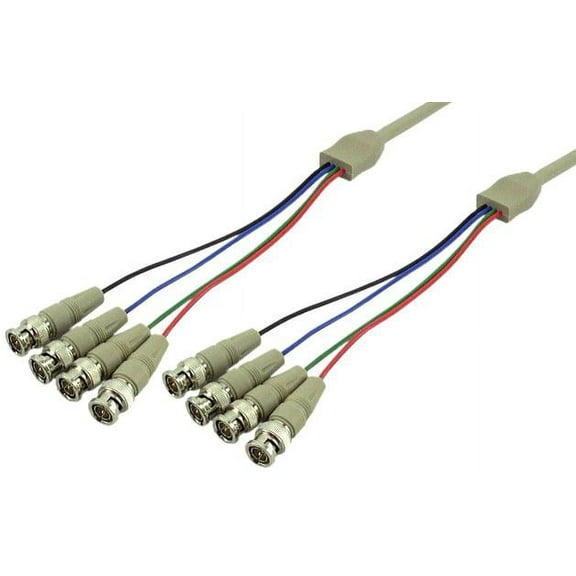 IEC M5284 Video 4 BNC Coaxial Cable (Composite Sync) 6'