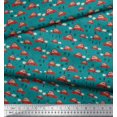 thumbnail image 2 of Soimoi Moss Georgette Fabric Car & Owl Cartoon Print Fabric by Yard 42 Inch Wide, 2 of 3