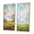 thumbnail image 3 of Designart "pasture Bold Horizon II" Meadow Framed Wall Art Set Of 2 - Green Landscapes Frame Gallery Set For Office Decor, 3 of 6