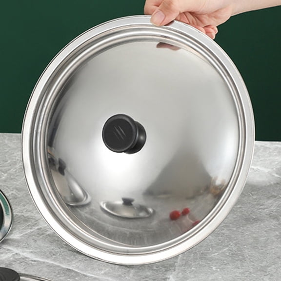 NIAIZEK Stainless Steel Universal Pan Lid with Sturdy Handle for Kitchen Pot and Frying Pan