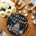 thumbnail image 2 of Round Placemats Happy Birthday 15 inch Set of 4 Table Mats for Dining Table Cakes Candy Balloon Heat Resistant Non-Slip Kitchen & Home Decorative Place Mat Set, 2 of 8
