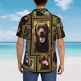 thumbnail image 7 of Chocolate Labrador Men'S 3d Print Casual Button Down Shirts, Novelty Hawaiian Short Sleeves L, 7 of 7