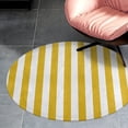 thumbnail image 4 of Aesthetic Golden Yellow And White Vertical Round Carpet Circle Rug Outdoor Patio Area Rug Washable Large Area Rugs Hallway Room Decor Fitness Mats, 4 of 8