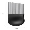 thumbnail image 3 of Stainless Steel Crinkle Cutter Kitchen Gadget Cutting Tool for Chopping Potato Vegetable Fruit Waffle Fries, 3 of 7