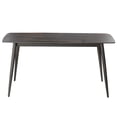 thumbnail image 4 of JERFIT Modern 63-inch Sintered Stone Dining Table for 6 with Black Metal Legs, Waterproof Scratch Resistant Kitchen Table, 4 of 10