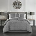 thumbnail image 3 of Ahtisa 5 Piece Comforter Set Jacquard Floral Applique Design Bedding, 3 of 8