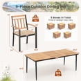 thumbnail image 2 of Kadyn Patio Dining Set, Patio Furniture Set,9-Piece Patio Dining Set with 8 Wooden Armchairs, 2 of 4