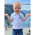 thumbnail image 4 of BemeyourBBs Toddler Baby Boy Football Striped T Shirt Infant Baby Boys Football Game Day Outfit Letter Embroidery Short Sleeve Turn Down Collar Summer Pullover Shirt Tops, 4 of 9