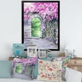 thumbnail image 3 of Designart 'Blossoming Purple Wisteria Garden Over The Wall' Traditional Framed Art Print, 3 of 4