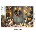 thumbnail image 3 of Ovzne Easter Happy Background Cloth Style Easter Party Scene Decoration Background On Clearance, 3 of 8