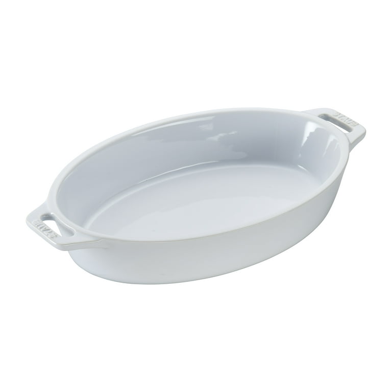  Staub Ceramics 4-pc Baking Pans Set, Casserole Dish with Lid,  Brownie Pan, White: Home & Kitchen