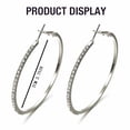 thumbnail image 2 of YYKihy 925 Sterling Silver Earrings For Women Full Dangle Round Hoop Earrings For Her, 2 of 8