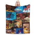 thumbnail image 1 of Manta de dibujos animados de la princesa y el sapo, manta de felpa grande súper suave y esponjosa para niños, niñas y adultos jóvenes, manta de franela cálida y acogedora para sala de estar, sofá, 1 of 7