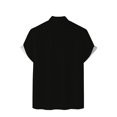 thumbnail image 2 of Camisas Para Hombre Camisa de vacaciones al libre de manga corta para playa con estampado completo de solapa informal con un solo pecho de primavera para hombre (Khaki, XXL), 2 of 4