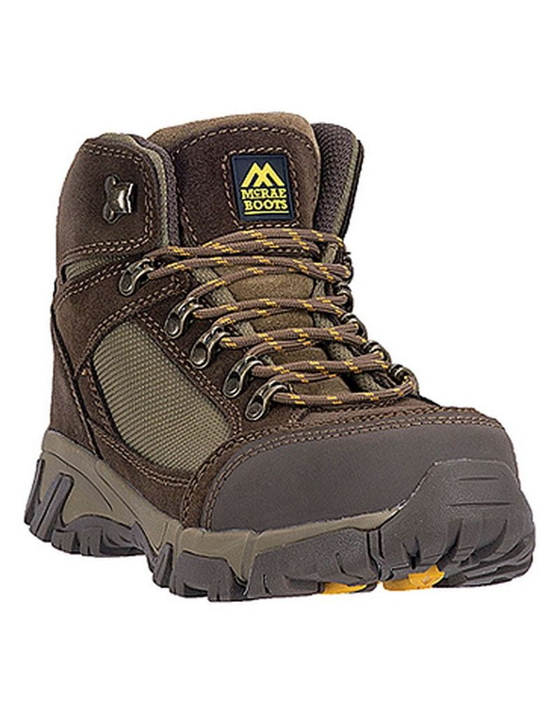 McRae Industrial Work Boots Mens 6" ST EH Lace Up Suede Brown MR86301