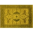 thumbnail image 1 of Ahgly Company Machine Washable Indoor Rectangle Oriental Yellow Industrial Area Rugs, 8' x 10', 1 of 4
