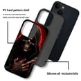 thumbnail image 4 of Punmada Compatible with iPhone 13/iPhone 14 Glossy Case For Girl Boy Full Body Protective Hard Shell Esthetics Pattern Cool Red Skull, 4 of 7