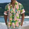 thumbnail image 4 of Ankishi Men's Hawaiian Shirts Lobster Button Down Casual Short Sleeve Carnival Beach Shirts Trendy Tops for Travel, 4 of 7