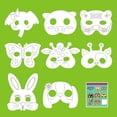 thumbnail image 2 of 32PCS Party Mask Cartoon DIY Costume Mask Masquerade Mask with Pen & String, 2 of 10