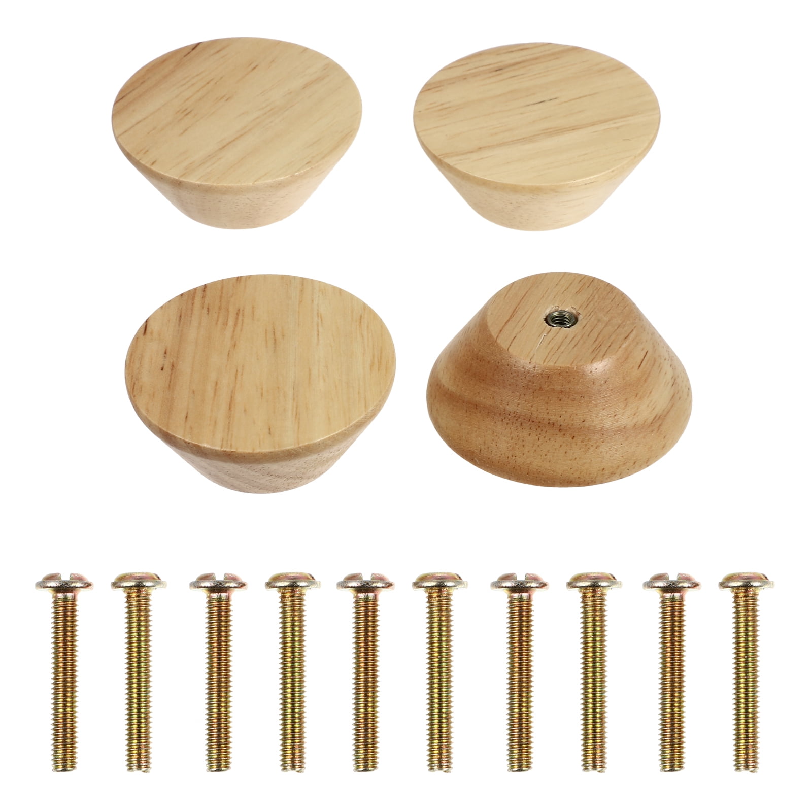 4pcs Drawer Pulls Wooden Drawer Knobs Door Pulls Kitchen Furniture Pulls
