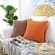 thumbnail image 4 of Juego de 2 fundas de cojín y cojín de gránulos de color naranja, funda de cojín cuadrada decorativa de pana suave, fundas de cojín, decoración del hogar para sofá, 4 of 4