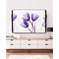 thumbnail image 3 of Outdoor TV Cover 48 to 50 Inch Weatherproof, Modern Abstract Tulip Flower Waterproof TV Screen Protector for Outside Decor with Zipper and Pocket 48"L x 30"H , Violet Purple, 3 of 7