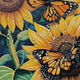 thumbnail image 5 of Patifu Sunflowers Butterfly Bathroom Decor Set with Hooks, Graphic Print Polyester Stylish Washable Shower Curtain for Bathroom, 100% Polyester Fiber, Pack of 1 36"x72, 5 of 7