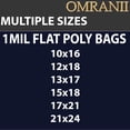 thumbnail image 7 of Multiple Sizes Clear Flat Poly Bags - 17"x21" & 1000 Bags 1Mil Flat Open Top Plastic Packaging Packing | Flexible and Durable Plastic Bags | Low-Density Polyethylene (LDPE), 7 of 7