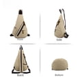 thumbnail image 3 of Bolso de hombre, bolso de lona de moda para el pecho, bolso cruzado informal para el hombro, mochila pequeña de viaje, 3 of 4
