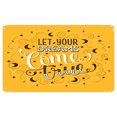 thumbnail image 4 of Saying Ceramic Toothbrush Holder, Lettering Let Your Dreams Come True Doodle Moon and Star, Decorative Versatile Countertop for Bathroom, 4.5" X 2.7", Earth Yellow Black White, 4 of 4