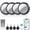 Black, variant on Smart Air Tracker Tags, Bluetooth Tracker 4-Pack, Item Locator Works with Apple Find My (iOS Only), Tracker for Keys, Wallet, Luggage and Bags, Replaceable Battery, Key Ring & Lanyard Included
