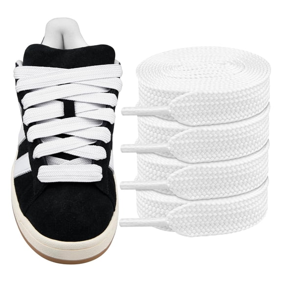 BZCOE 2 Pairs Fat Shoelaces for 00S,16Mm Thick Flat Wide Jumbo Shoe Laces Replacement Laces for Sneaker Shoe Laces for Sneakers
