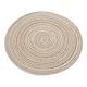 thumbnail image 2 of Tapete de mesa redondo de ramio de estilo japonés, almohadilla aislante de ramio para mesa linda (S Beige), 2 of 5