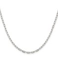 thumbnail image 3 of Auriga 925 Sterling Silver 2.75 mm Elongated Open Link Chain Necklace for Women 24", 3 of 5