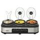 thumbnail image 1 of SUNVIVIPRO 3 * 1.5 cuartos Triple Olla de Cocción Lenta, Servidor de Buffet y Calentador con 3 Ollas de Cerámica Removibles, 3 Configuraciones de Temperatura Ajustables y 3 Soportes de Tapa de Metal,, 1 of 5