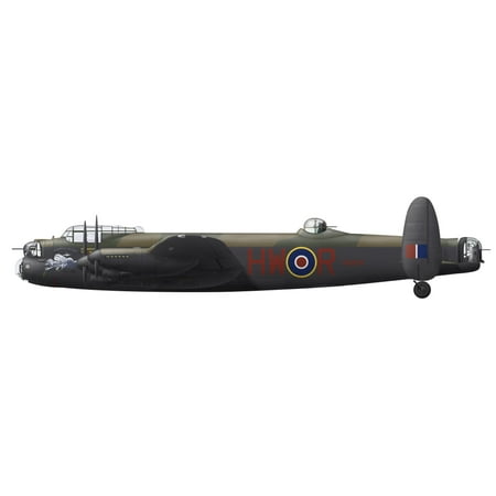- Illustration of a World War II era Avro Lancaster bomber Stretched Canvas - InkwormStocktrek Images (30 x 7)