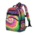 thumbnail image 2 of Colorful Tie Dye Pattern Backpack for School,Cute School Bag,Schoolbag with Adjustable Shoulder Straps & Padded Back,15.25"x11.5"x5.25", 2 of 5