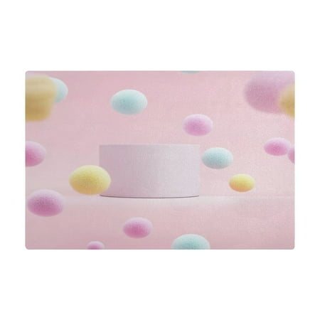 

PU Leather Kitchen Drying Mat with Silica Gel Core Coffee Bar Pad Dual-Sided Absorbent Non-Slip for Kitchen Counter Colored Balls