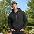 thumbnail image 3 of SOCKS'NBULK 24 Pack Wholesale Full Zip Hoodies ASSORTED MIXED SIZES, Bulk Cotton Fleece Zippered Sweatshirts for Men & Women, Shelter Donation, Shelters, Hoodie Case Charcoal Gray Color, 3 of 5
