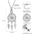 thumbnail image 3 of Cremation Jewelry for Ashes for Women Urn Necklace Dream Catcher Tribe Pendant with Angel's Feather Keepsake Memorial Jewelry Ash Holder, 3 of 6
