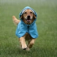 thumbnail image 7 of Adjustable Windproof Dog Raincoat Waterproof Dog Rain Jacket with Transparent Hood and Leash Hole Full Coverage Waterproof Puppy Poncho for Small Medium Large Outdoor(Blue,L), 7 of 7