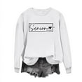 thumbnail image 4 of Olyvenn Senior Class of 2026 Graduation Sweatshirt for Women Oversized Crewneck Long Sleeve Shirt Pullover Teen Giel Clothes White XS, 4 of 5