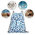 thumbnail image 5 of Blue dot pattern Drawstring Backpack Sackpack String Bag Cinch Waterproof Bags for Gym Sports Yoga Travel Beach Swimming shopping, 5 of 7