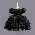 thumbnail image 4 of HIPYLO Christmas Dresses for Teens Black Dress for Wedding Guest Off Shoulder Dress Wednesday Dress Dance Outfits for Girls Gifts for Baby Girl, Black 2-3 Years, 4 of 5