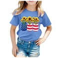 thumbnail image 2 of Mrzhqd 4Th Of July Shirts For Boys Girls Summer Toddler Independence Day Short Sleeve Prints T Shirt Tops Clothes Light Blue 6-7 Years, 2 of 4